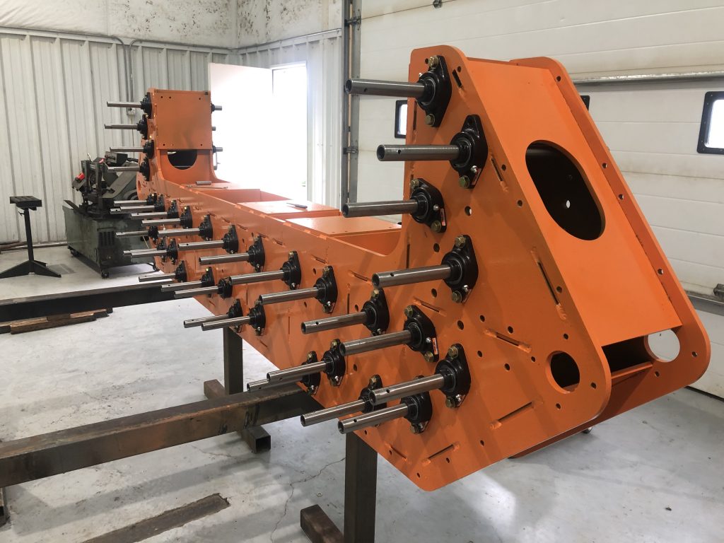 A big industrial metal machine.